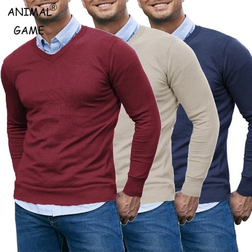 Men neck knit - v,