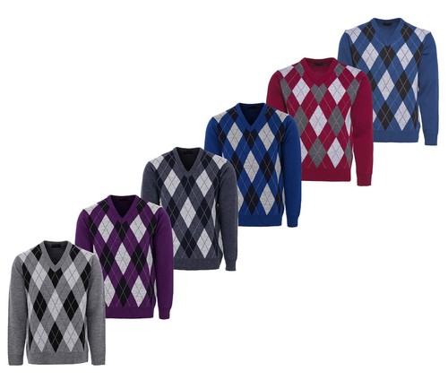 Men diamond pattern neck - pattern, v