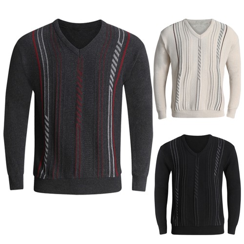Mens jumpers neck classic - jumpers, v