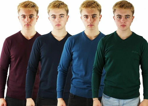 Mens cotton jumper - jumper, v-neck