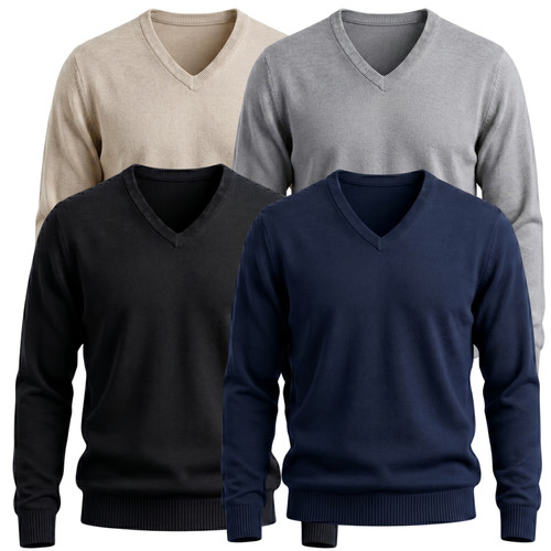 Mens neck jumper sweater - mens, v
