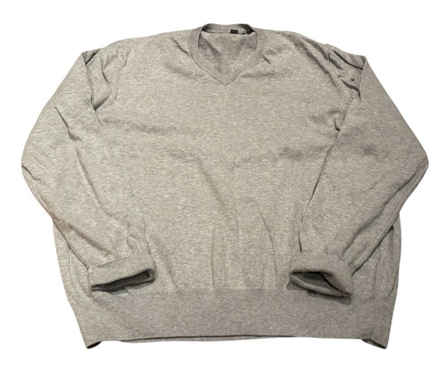 Men grey v neck jumper - grey, v-neck