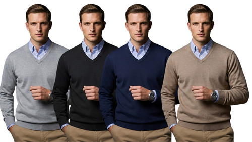 Mens jumper neck long sleeve - jumper,